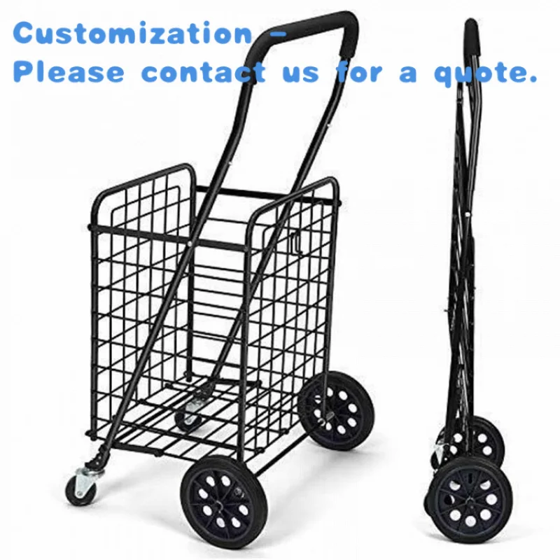 

custom.Dual Swivel Wheels Shopping Cart Groceries