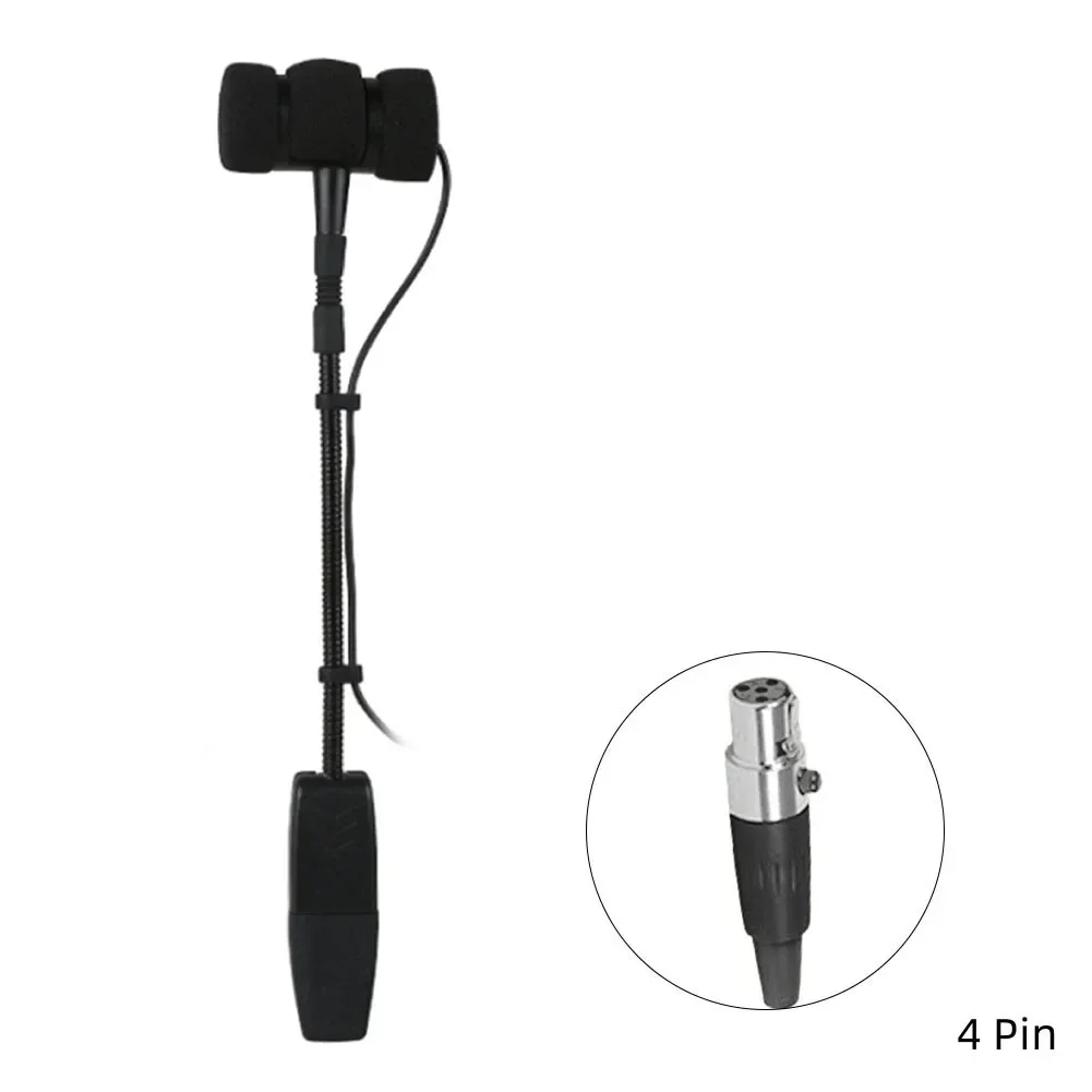 Portable Sax Microphone Sax Microphone 3 Pin 4 Pin Wired Clip-on Design For Music Instrument Omnidirectional Sax Microphone