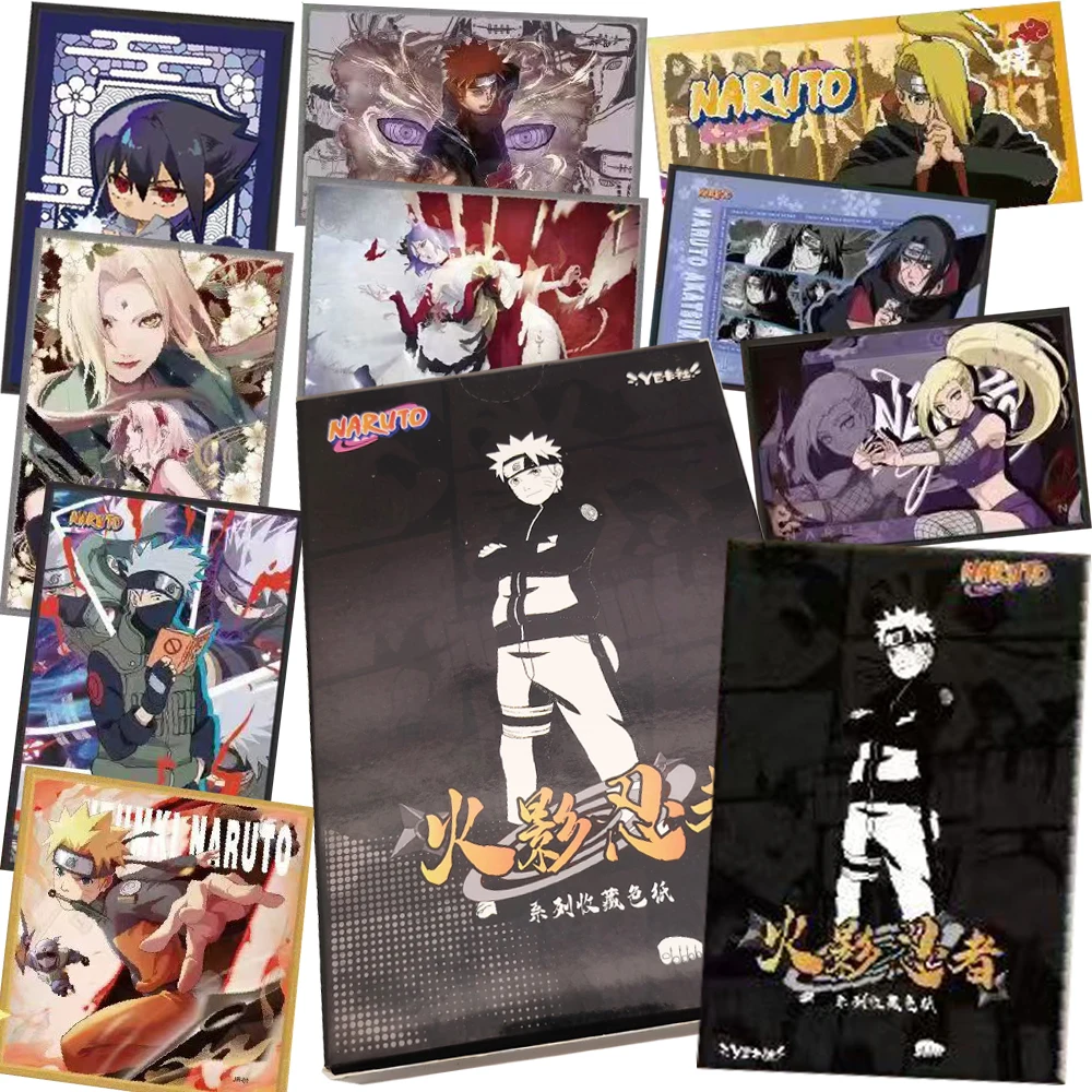 Anime IP Naruto Character Color Paper Cards Highly Beloved Uchiha Sasuke Haruno Sakura Precious Exquisite Peripheral Cards Gifts