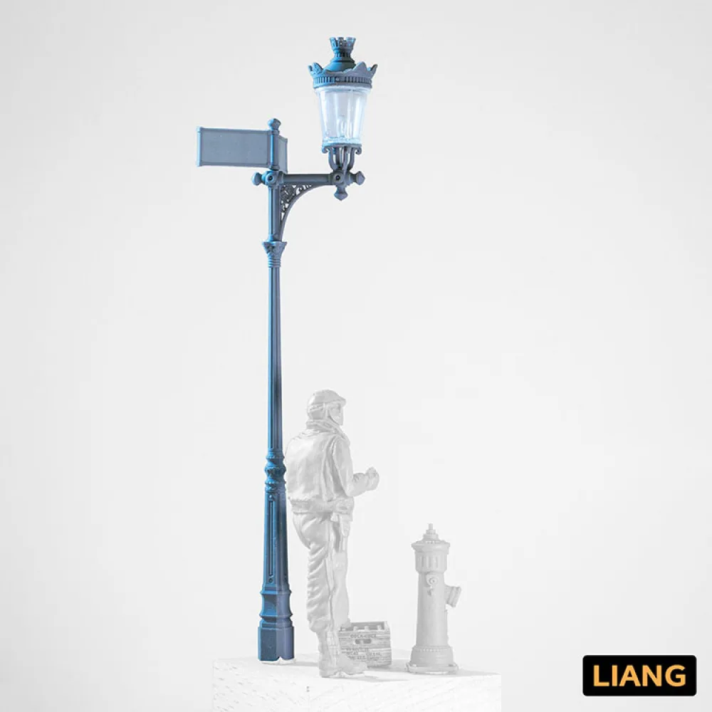 For LIANG-0603 Model Street Lights Layout Lamppost Railway Train Garden Scenery 1/35 Scale Assembly Model Wall Lamp Lighting