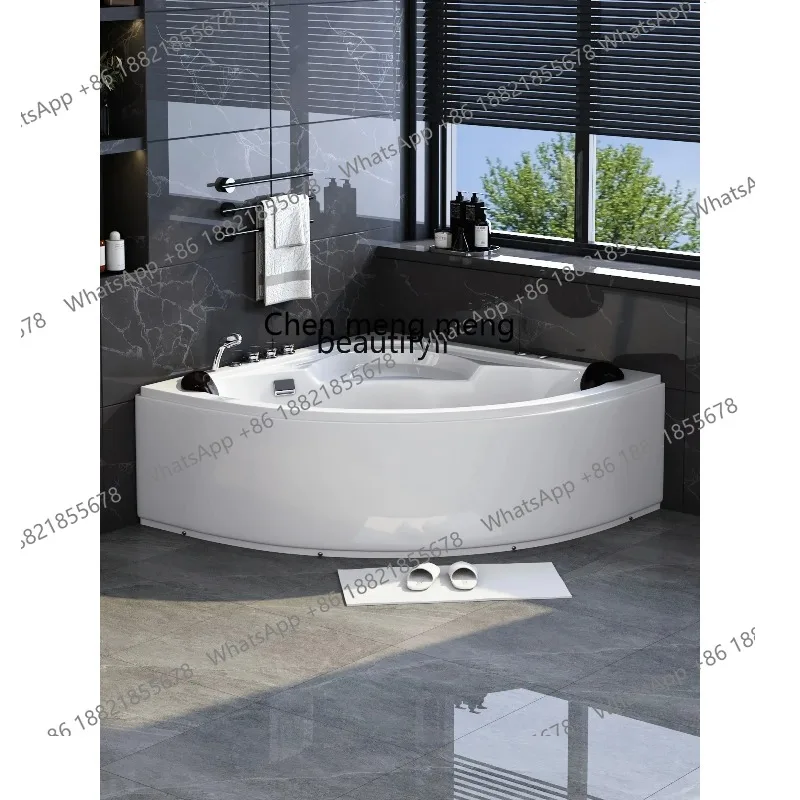 S7486 ss Triangle Bathtub 1-1.5 M Acrylic Bathtub Hotel Double Couple Oversized Surfing Massage Heating Household Basin