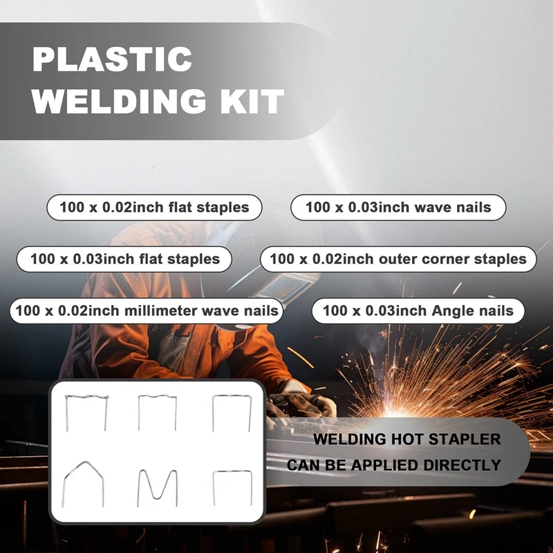 600 sztuk gorące zszywki pręty spawalnicze naprawa zderzaka drut spawalniczy do naprawy maszyny zderzaki samochodowe deski rozdzielczej uchwyty lamp