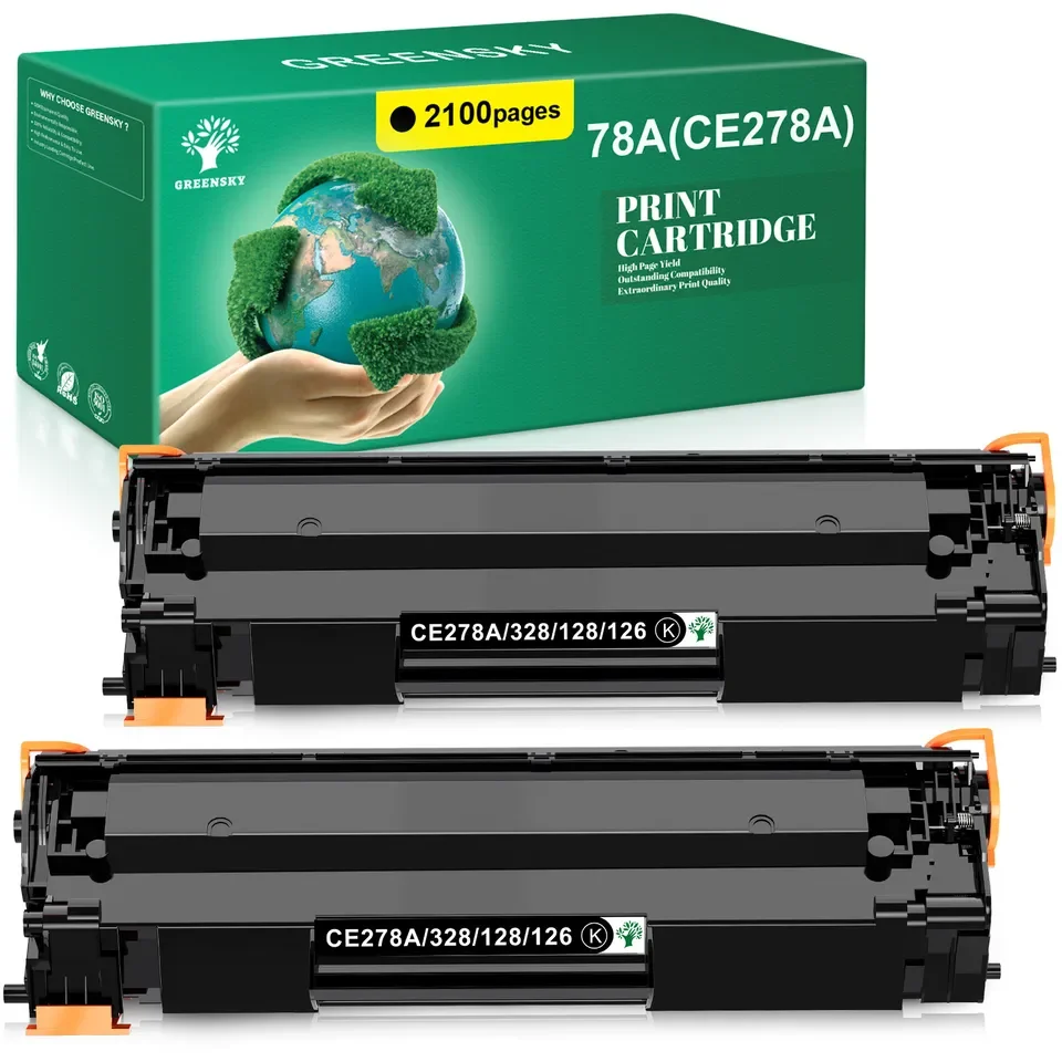 2x 78A Toner Cartridge CE278A Black For HP LaserJet Pro M1536F M1536N M1536NF