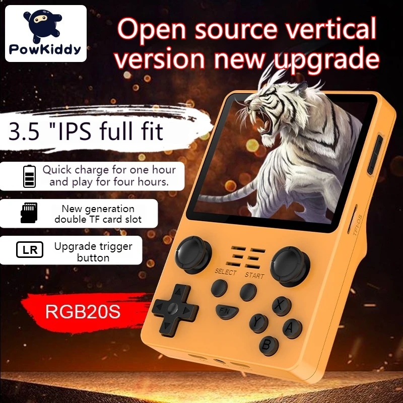 Powkiddy Overlord Box RGB20s Open Source Handheld PSP Mini Exquisite FC Retro Game Console Classic Arcade Gift for Boys