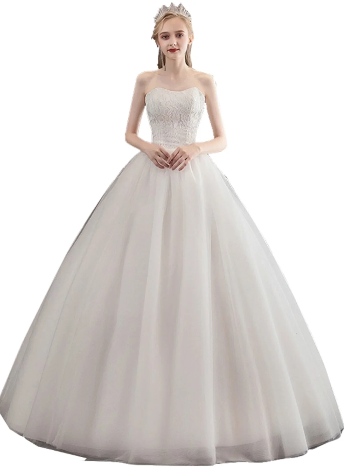 2025 New Summer Autumn Strapl Wedding Dr Faion Simple Korean Sle Lace Princ Fairy Soft Women's Soft Wedding Dr