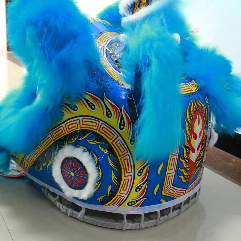 Blue Southern Lion Wool Southern Lion Dance Prop Southern Lion Awakening