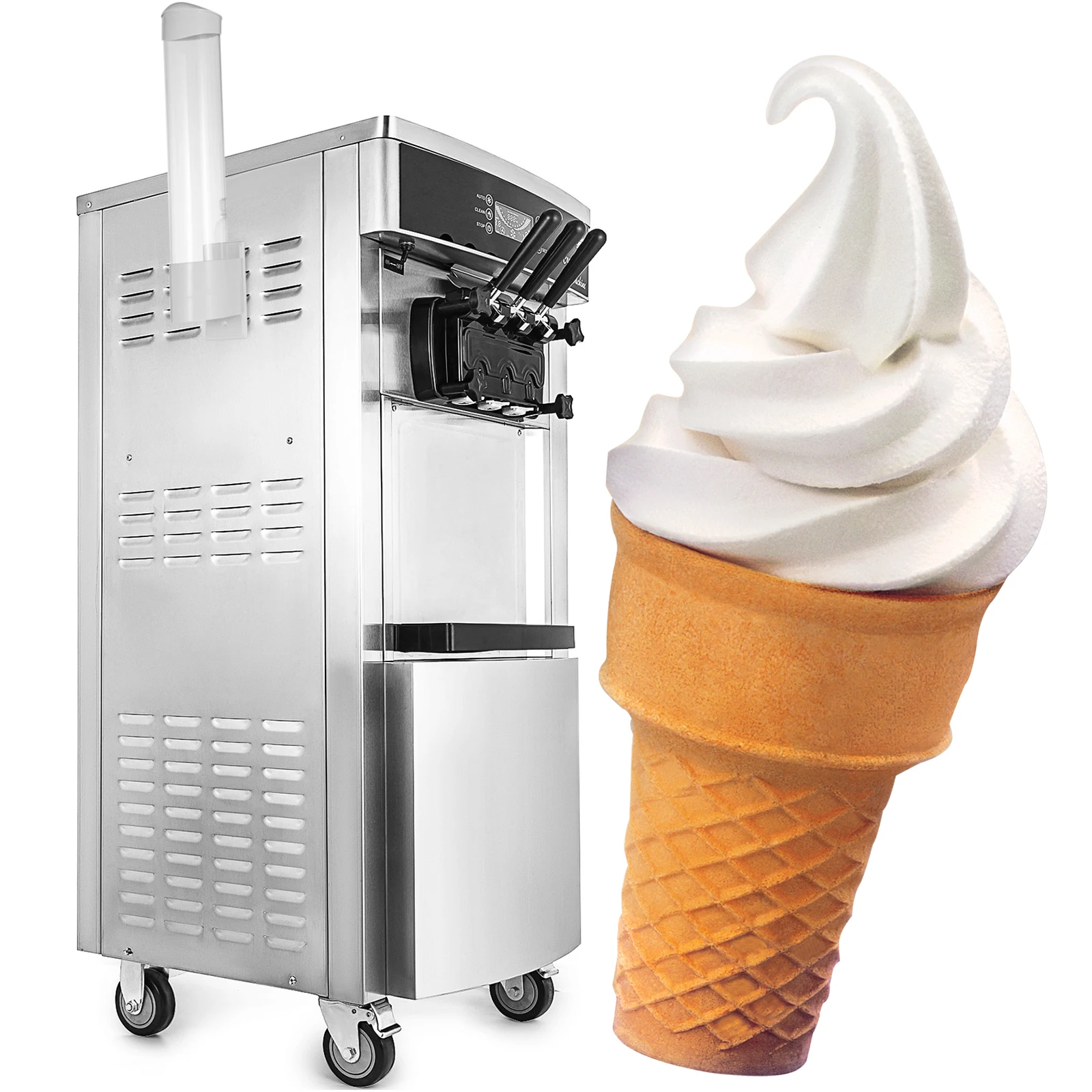 China stainless steel structure soft serve ice cream machine commercial ice cream machine