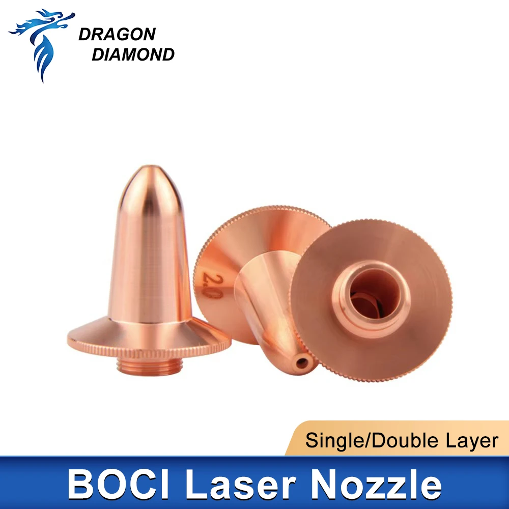 BOCI Laser Nozzle M11 Fiber Laser D27 H34 Laser Cutting Nozzles for Fiber laser cutting machine heads Copper Nozzle