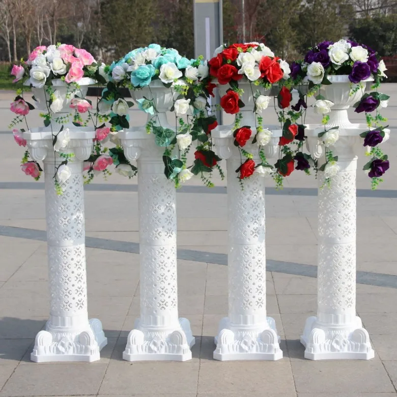 

Roman style column plastic column white wedding decoration party background decoration road guide