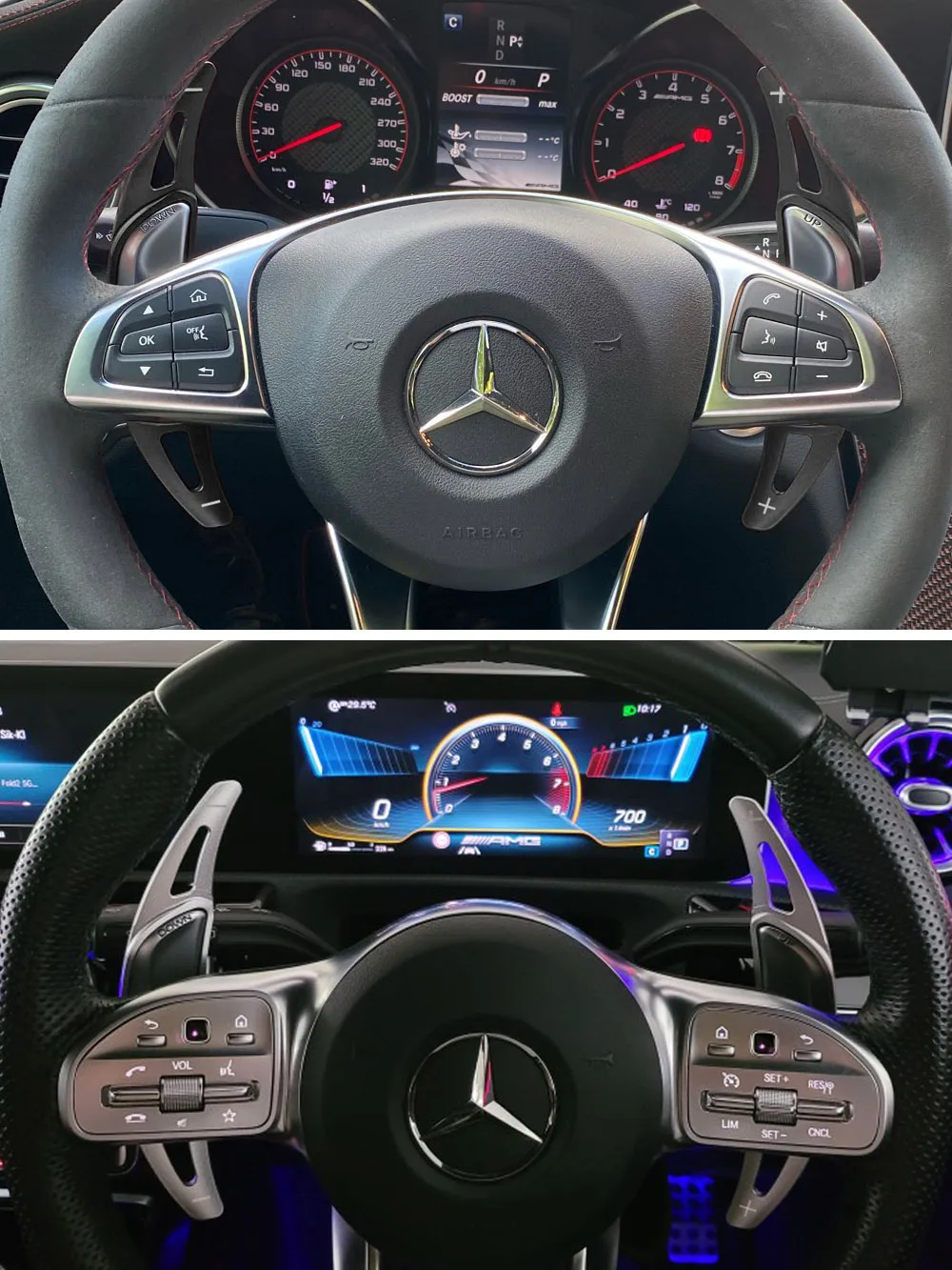 パドルシフトメルセデスベンツ A クラス AMG A35 A45 C63 C43 SL63