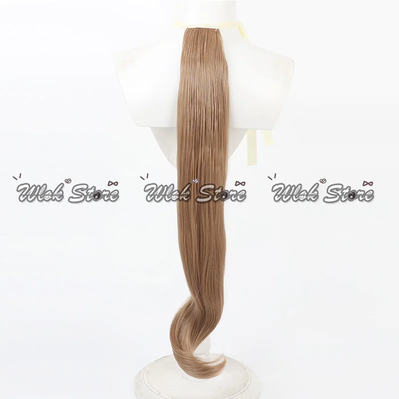 Peluca de Cosplay de Anime Almond Eye Pretty Derby, Orejas y cola de caballo marrones, fiesta de Halloween, carnaval, juego de rol, pelucas resistentes al calor para mujer