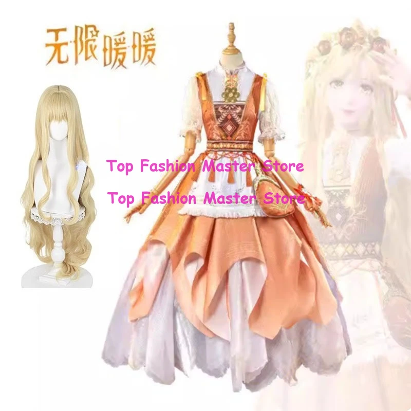 

Nikki Hometown Breeze Cosplay Game Infinity Nikki Cosplay Outfit Wig Lolita Orange Dress Suit Women Kawaii Girls Gown Party Prop