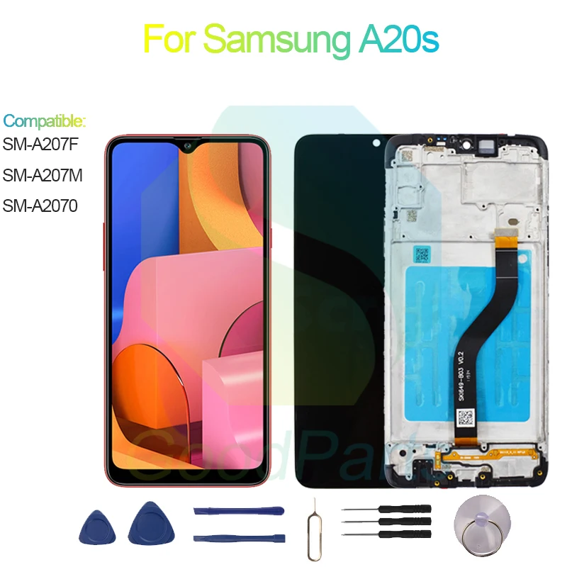 

For Samsung A20s Screen Display Replacement 1560*720 SM-A207F/M/O A20s LCD Touch Digitizer