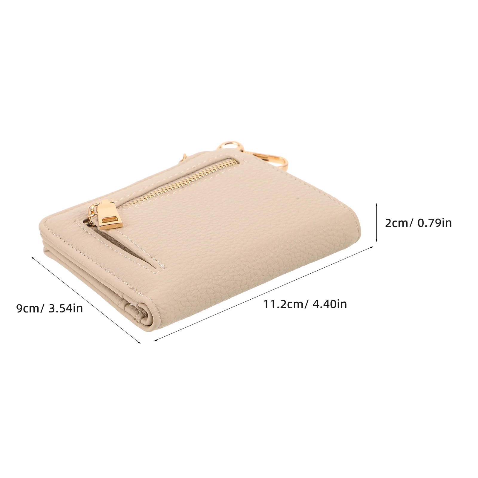 Small PU Bifold Wallet Women Compact Cash Wallet Zipper Coin Pocket Slim Ladies Mini Short Purse Travel Card Holder