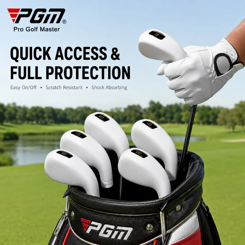 PGM Silicone Golf Iron Head Covers Set, Waterproof Club Head Sleeves, Anti-Scratch Durable, Easy Clean, Fit Iron Clubs image 6