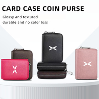 Car Logo Lady Zip Wallet Coin Pouch Card Case Portable Leather WalletFor Xpeng P7 G3 G3i G9 P5 X2 N5 F30 H93 Beta 2019 2020 2021