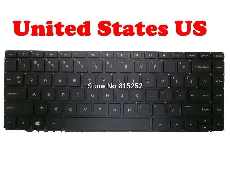 

Laptop Keyboard For HP For ENVY 14-K000 14T-K000 14T-K100 Black United States US SG-62800-XUA SN7131 PK130UK3E00 727502-001