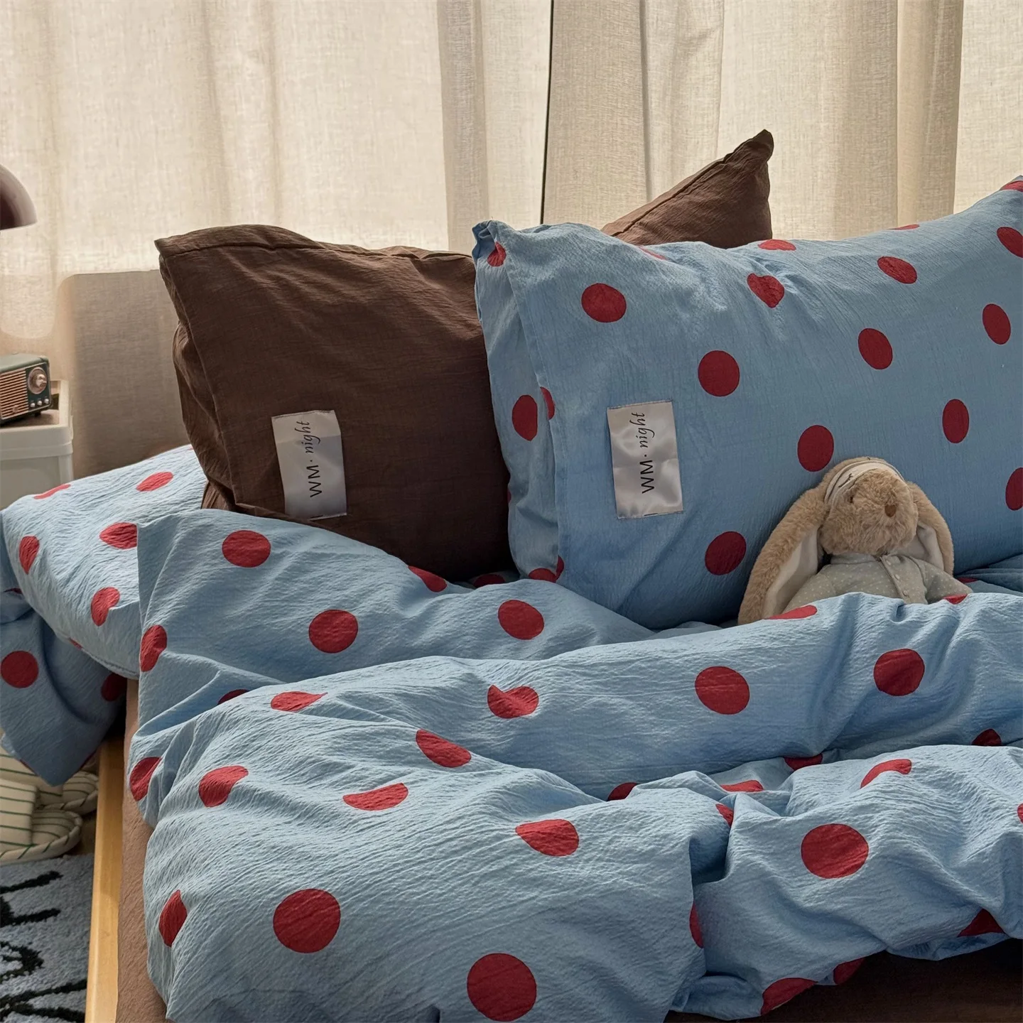 Polka Dot Bedding Sets Duvet Cover with Pillowcase bed sheet Bed Linens Quilt Cover Set Queen/King Double Single Full Size - view 2