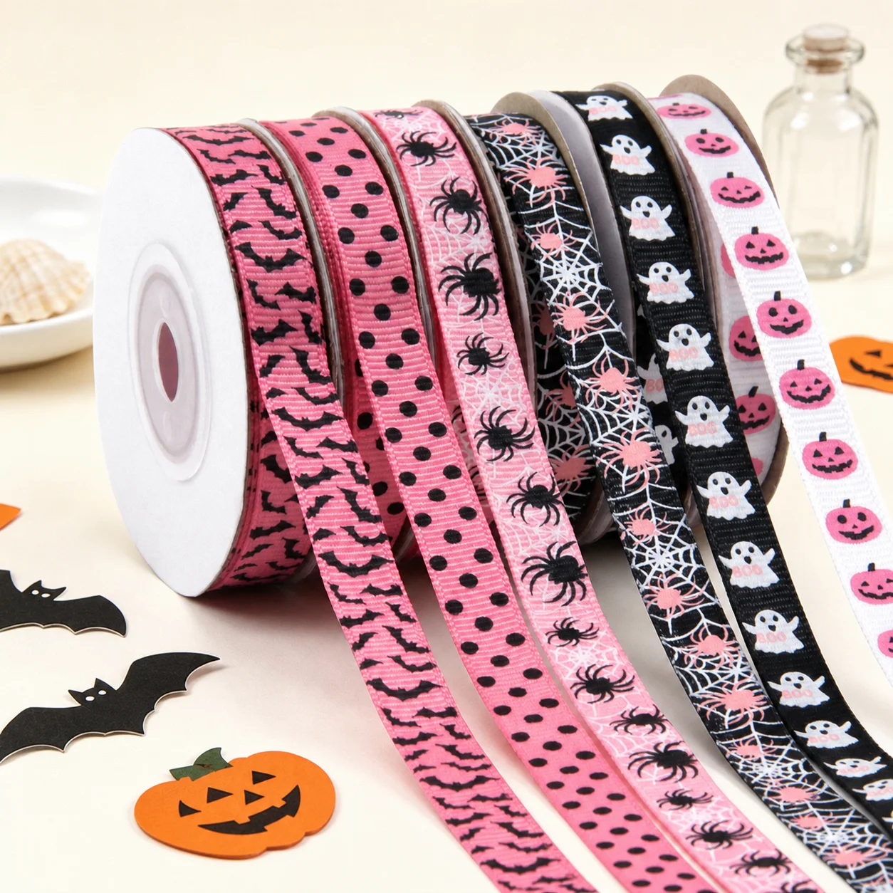 Diy Craft Ribbon Festive Printed Ribbon Decorative Ribbon Decorative For Bag Accessory Making Gift Wrapping  Decoration