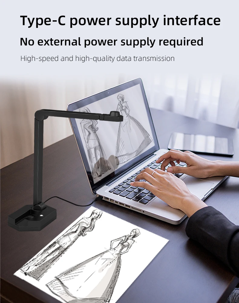 Scanner per fotocamera per documenti A3 A4 pieghevole NETUM SD-9000 da 12 MP