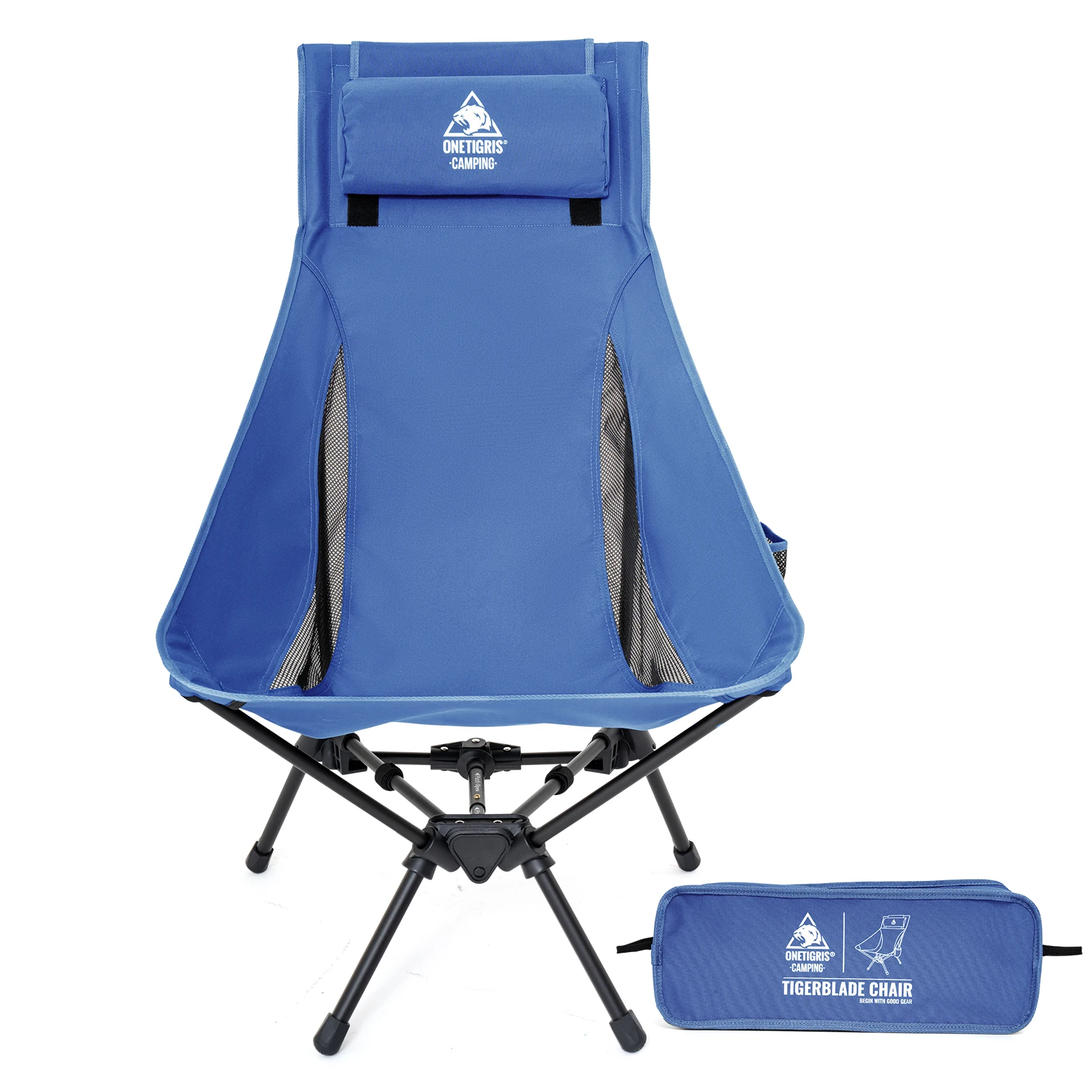 

OneTigris Tigerblade Camping Chair High Backrest Relaxing Foldable Chair for Trekking Travel Fishing Beach Garden Longue Chair