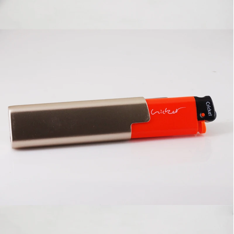 Suitable for Swedish Cricket Lighter Large Metal Shell with Frosted Silver Decorative Cover