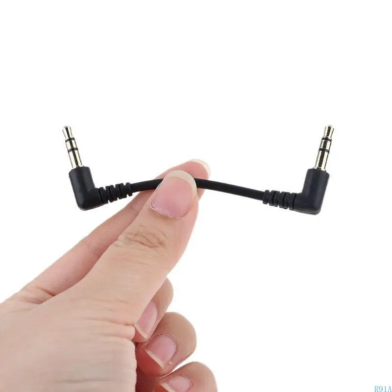 R91A 오디오 믹서 마이크 용 카메라 용 듀얼 남성 3.5mm 오디오 케이블 코드, 레코더 자동차 스피커