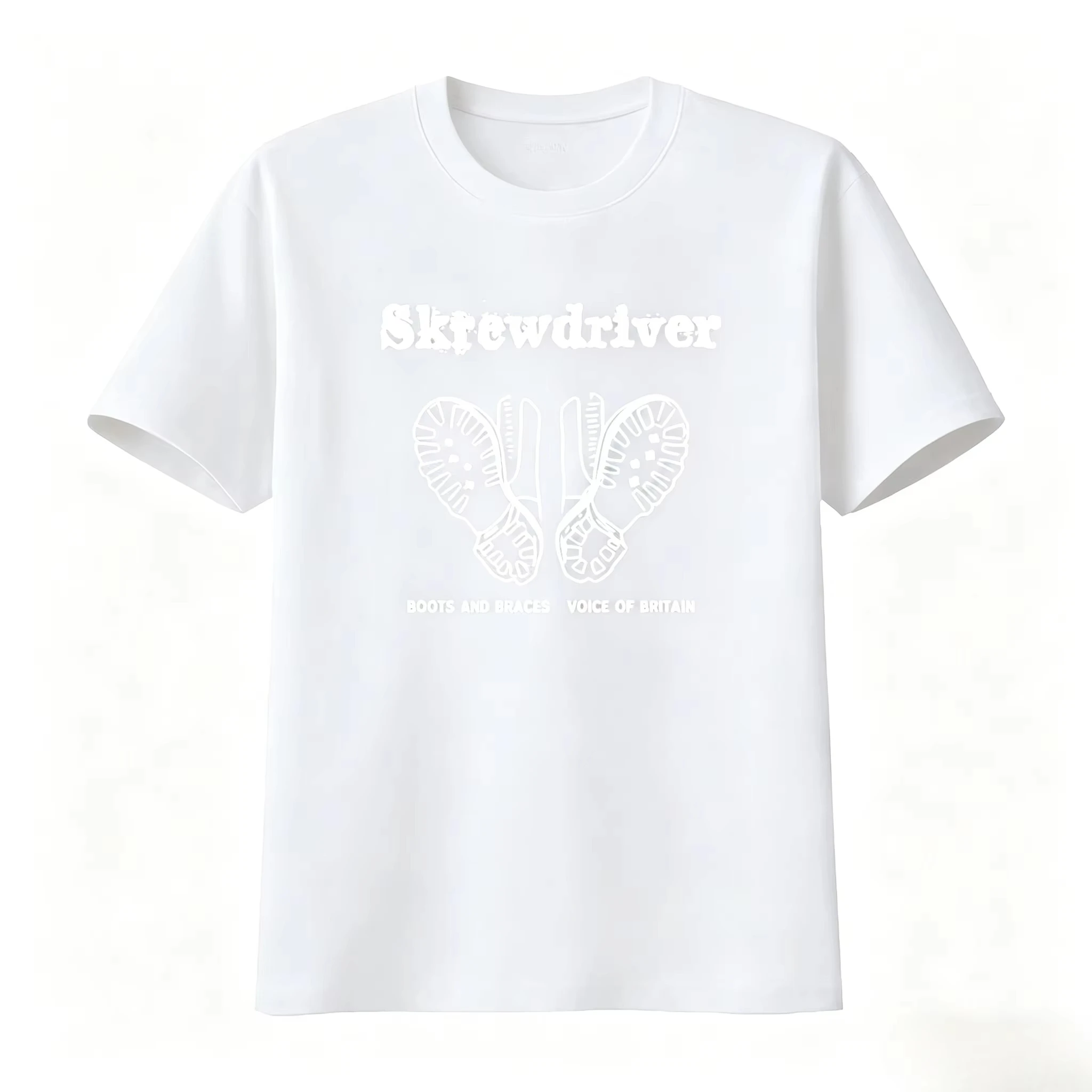 2026 Screwdriver Inspired Boots and Braces Voice of Britain T Shirt Streetwear Graphic Men's Clothing Wom