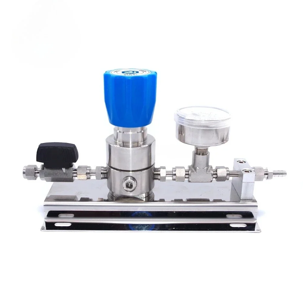 Low pressure Single Stage Stainless Steel Mini SS Nitrogen 1/8 NPT Pressure Regulator With Gauge