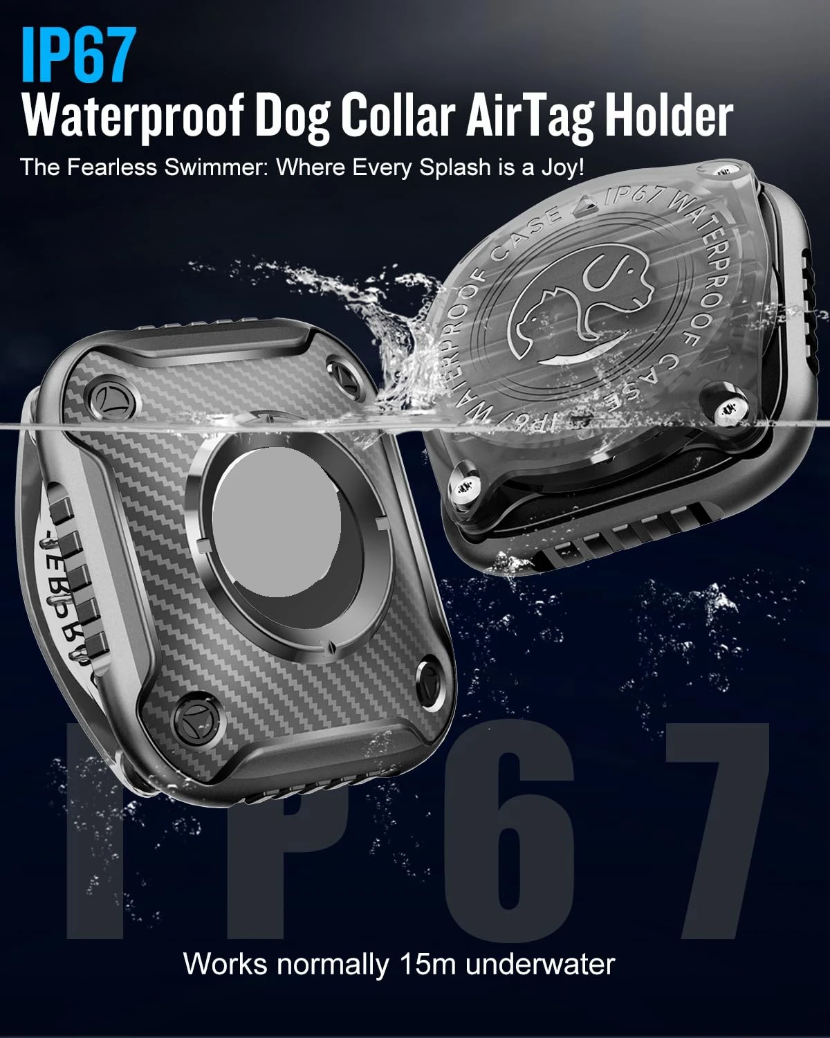 For Apple AirTag Anti-lost Dog Collar Holder Case Lightweight Portable Pet Tracker Cover for AirTag Protective Shell Accessories