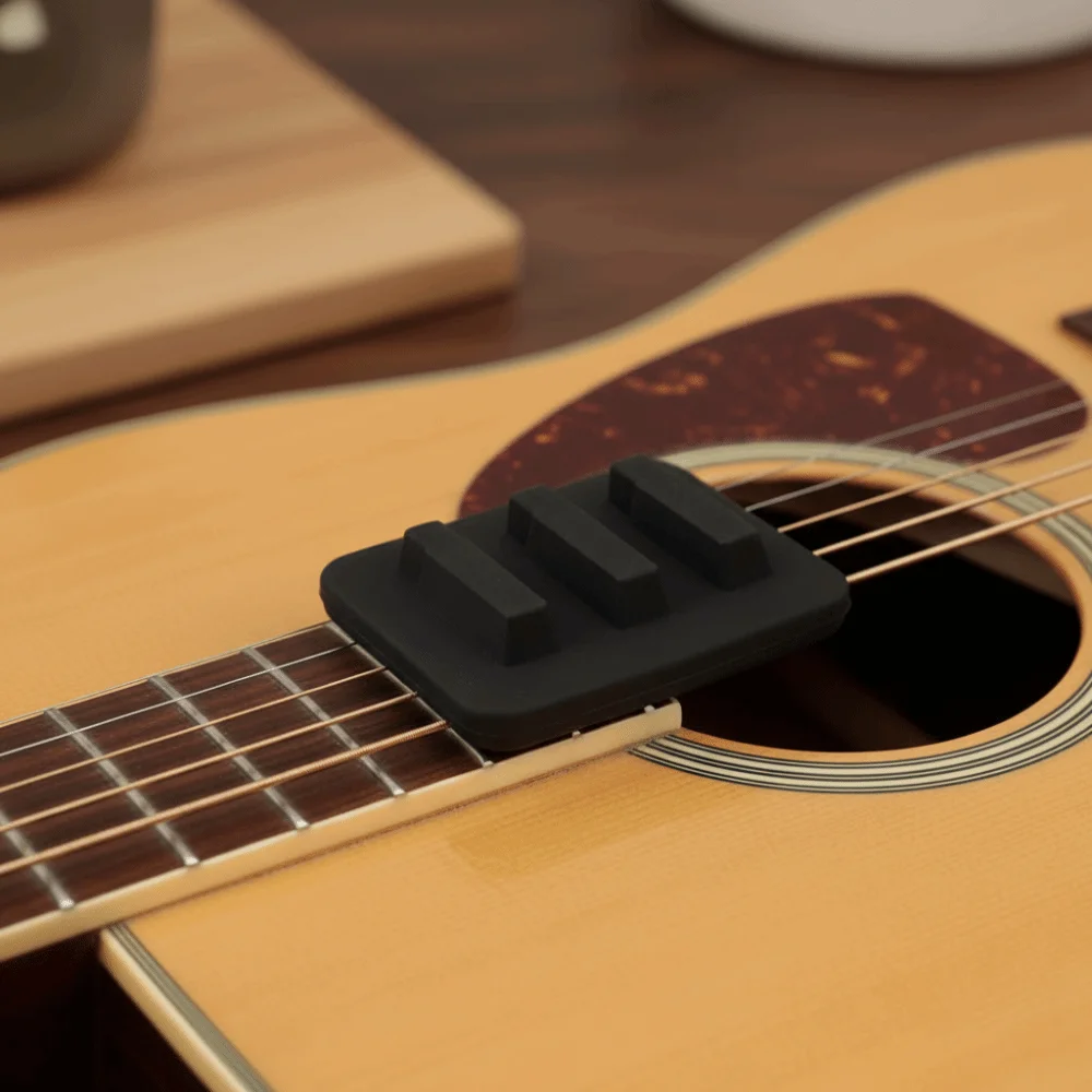 Soft Silicone Guitar String Muffler Anti-Slip Base Durability Guitar Mute Pad Wear Resistance Reusable Noise Reduction Tool