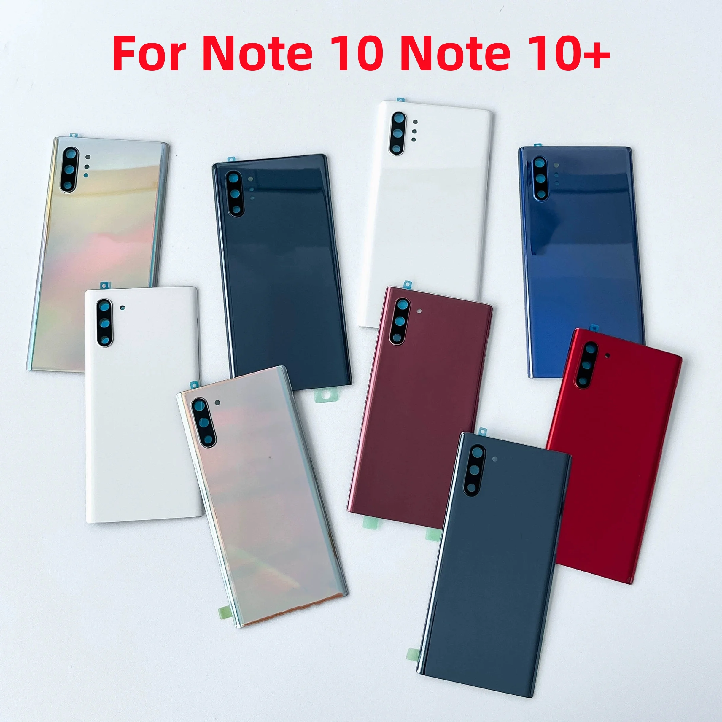 

AAA For Samsung Galaxy Note10 Note 10 Plus N970F N975F Battery Back Cover 3D Glass Panel Rear Door Housing Case Camera Lens