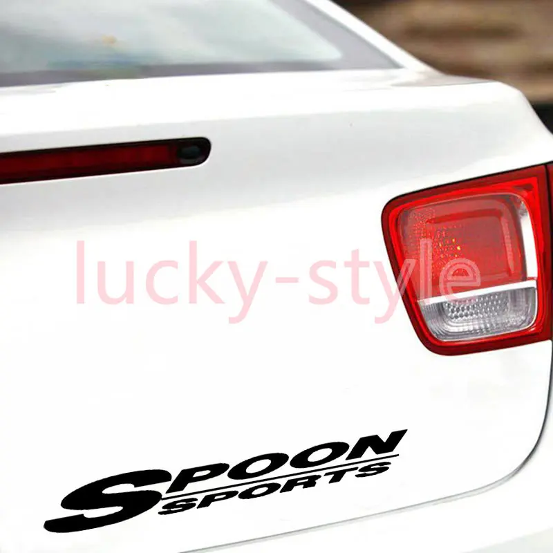 Fashion Spoon Sports Car Sticker JDM Drift decorativo protezione solare decalcomanie paraurti vinile Car Wrap accessori per auto moto