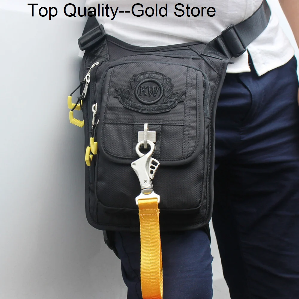 

High Quality Waterproof Oxford Waist Fanny Pack Motorcycle Rider Military Travel Small Messenger Shoulder Hip Belt Leg Bag New