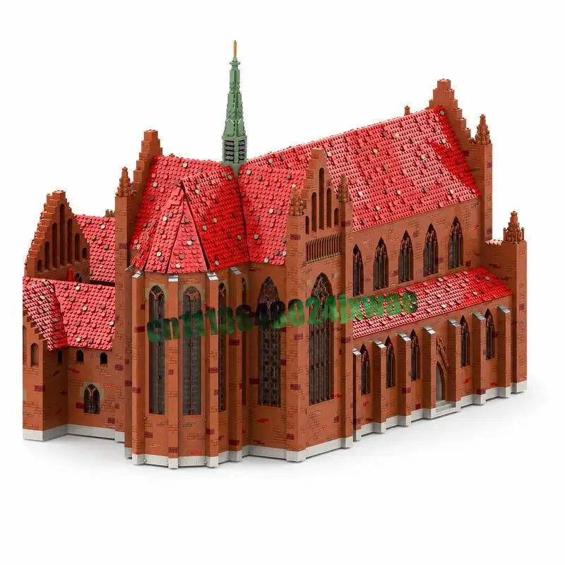 22515 Parts Kloster St Pius Monastery MOC Architecture Model Custom Puzzle DIY Assembly Educational Toy Gift Collection Bricks