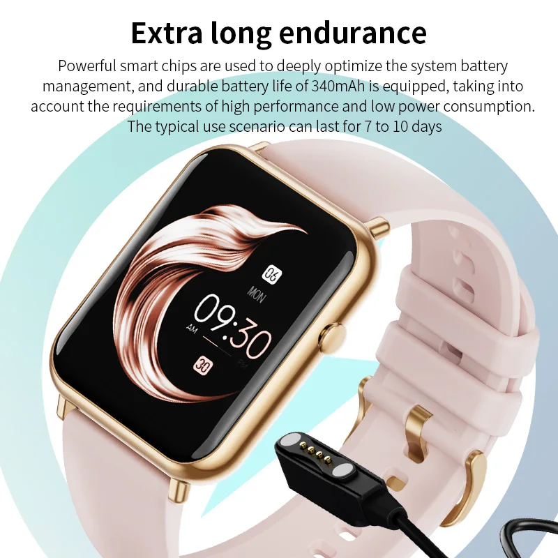 2023 Sport inteligentny zegarek mężczyźni kobiety 1.69 cal pełna dotykowy temperatura Fitness Tracker IP67 wodoodporny Smartwatch dla Huawei Xiaomi