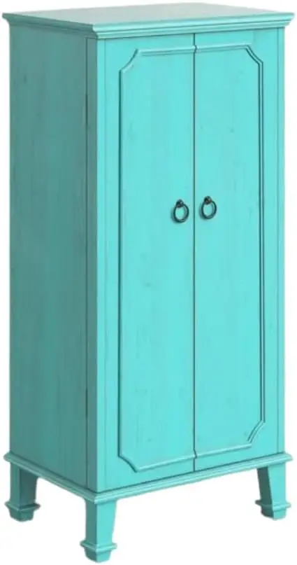 Hives & Ey - Charlize Jewelry Armoire - Fully Locking Jewelry Organization Storage - Turquoise