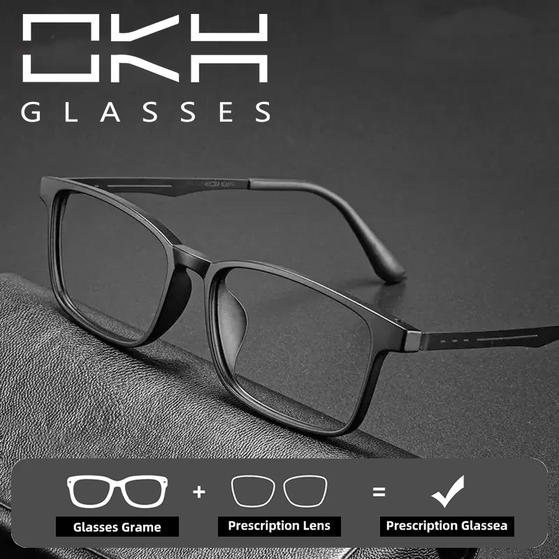 OKH UltraLight Titanium Glasses Optical Lenses for Reading Glasses Men Myopia Photochromic Glasses Custom Prescription Eyewear
