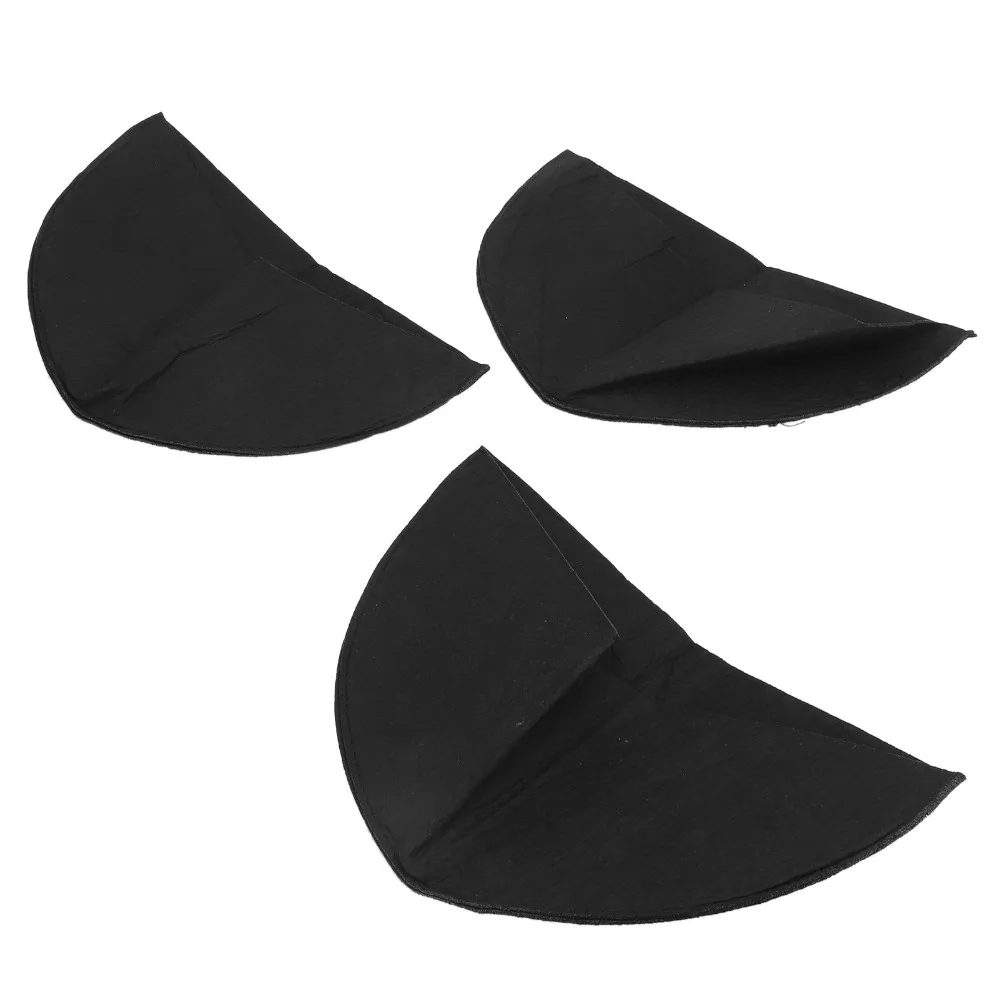 3pcs Reusable Half Round Planter Liners 16 Inch Black Felt Planter Liners Half Circle 12 Inch Fabric Planter Liners