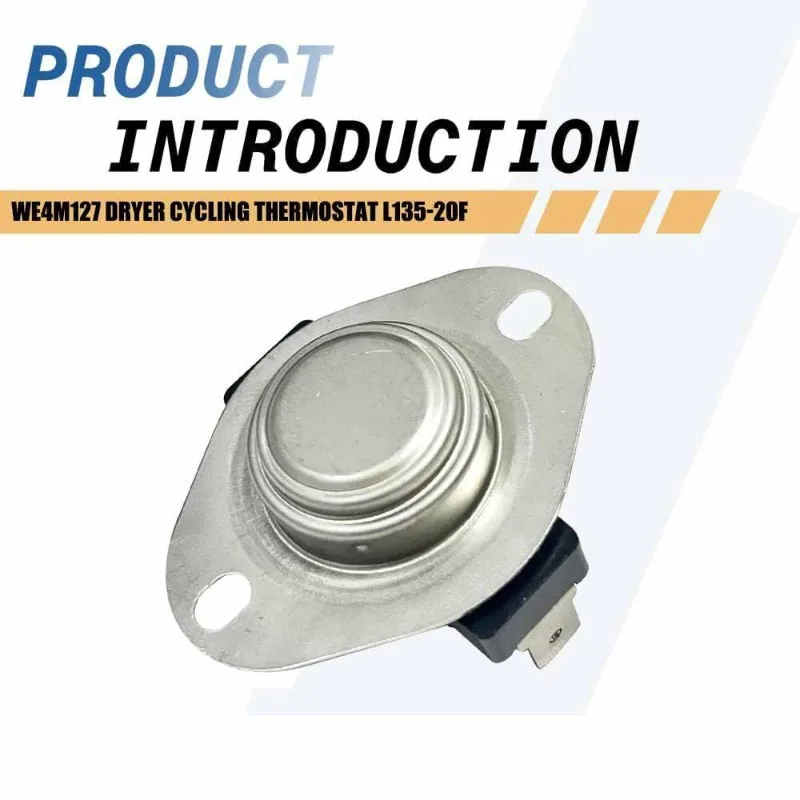

WE4M127 Replacement Cycling Thermostat For GE Hotpoint Dryer 95-240V L135-20F Auto Reset