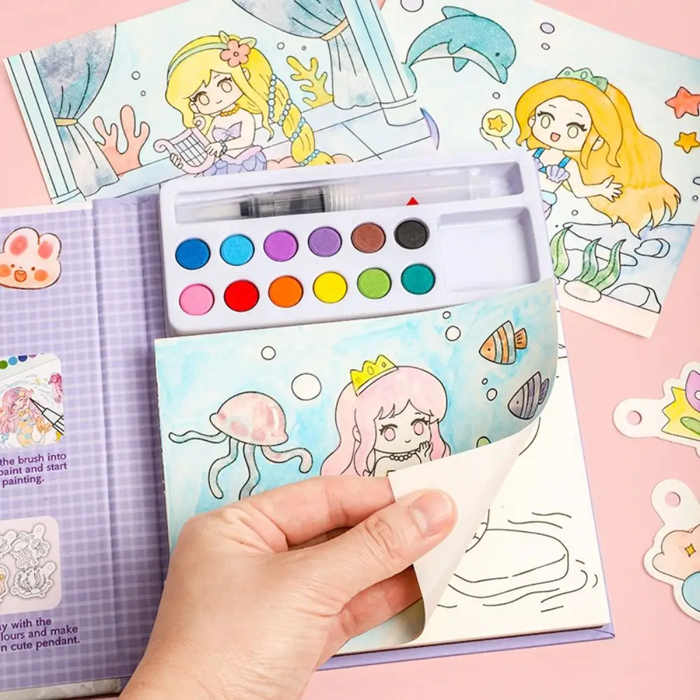 

Creative Gouache Graffiti Picture Book Gouache Art 24 Pages Blank Doodle Book Set Dip Pens Watercolor Paper Coloring Book