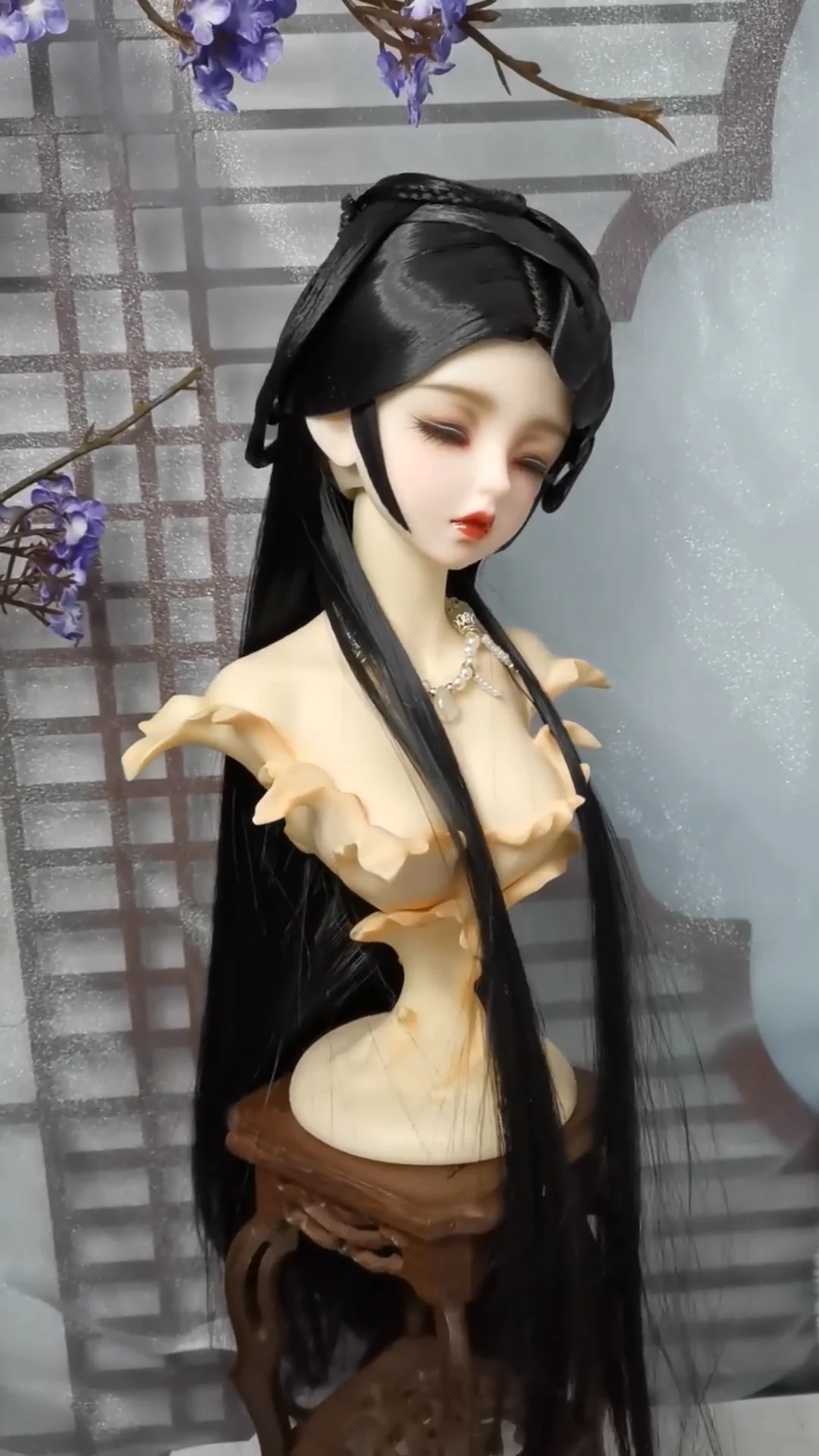 1/6 1/4 1/3 زي قديم BJD شعر مستعار إكسسوارات دمي Hanfu تصفيف الشعر الباروكات الرجعية ل BJD/SD YOSD MSD SD13 فتاة كبيرة SSDF C1623