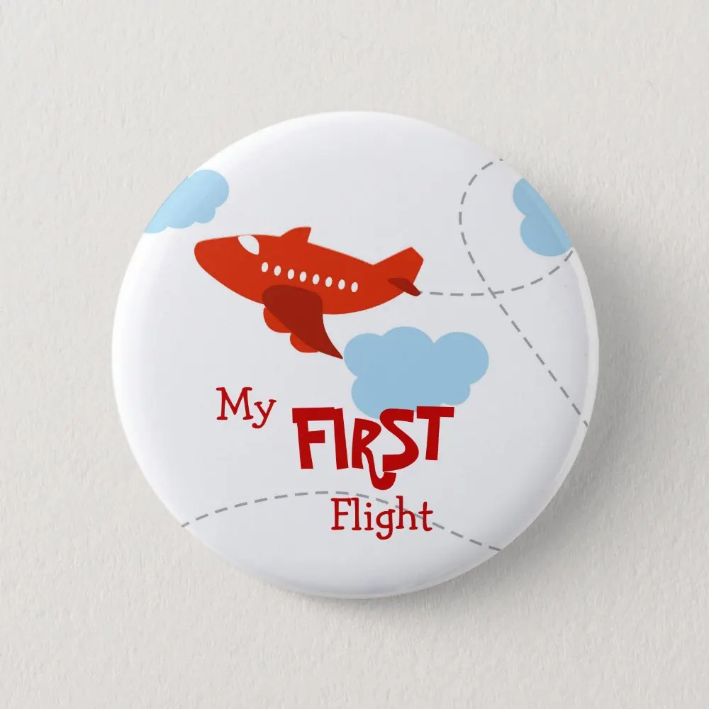 First Flight  Soft Button Pin Decor Cartoon Metal Badge Women Gift Clothes Fashion Creative Funny Lapel Pin Lover Hat Collar