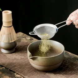 480ml Ceramic Handmade Green Tea Cup Handcrafted Japanese Traditional Matcha Bowl DIY Tea Accessories for Tea Lovers