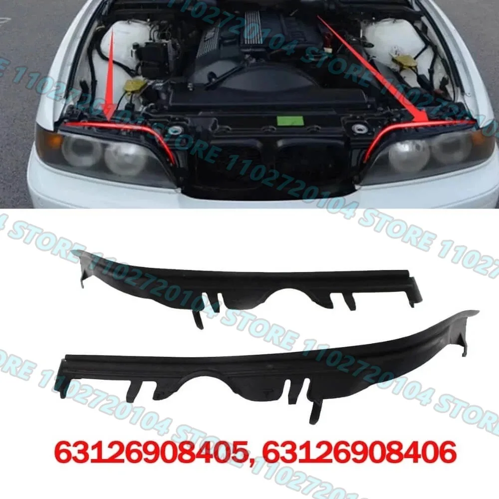 for 2000-2003 BMW 525i 528i 530i Upper Headlight Headlamp Gasket Rubber Seal 63126908405 63126908406