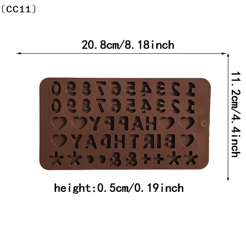 Silicone Alphabet Number Chocolate Molds Non Stick Food Safe Perfect For DIY Cake Decoration Birthday Party Baking〔CC11〕