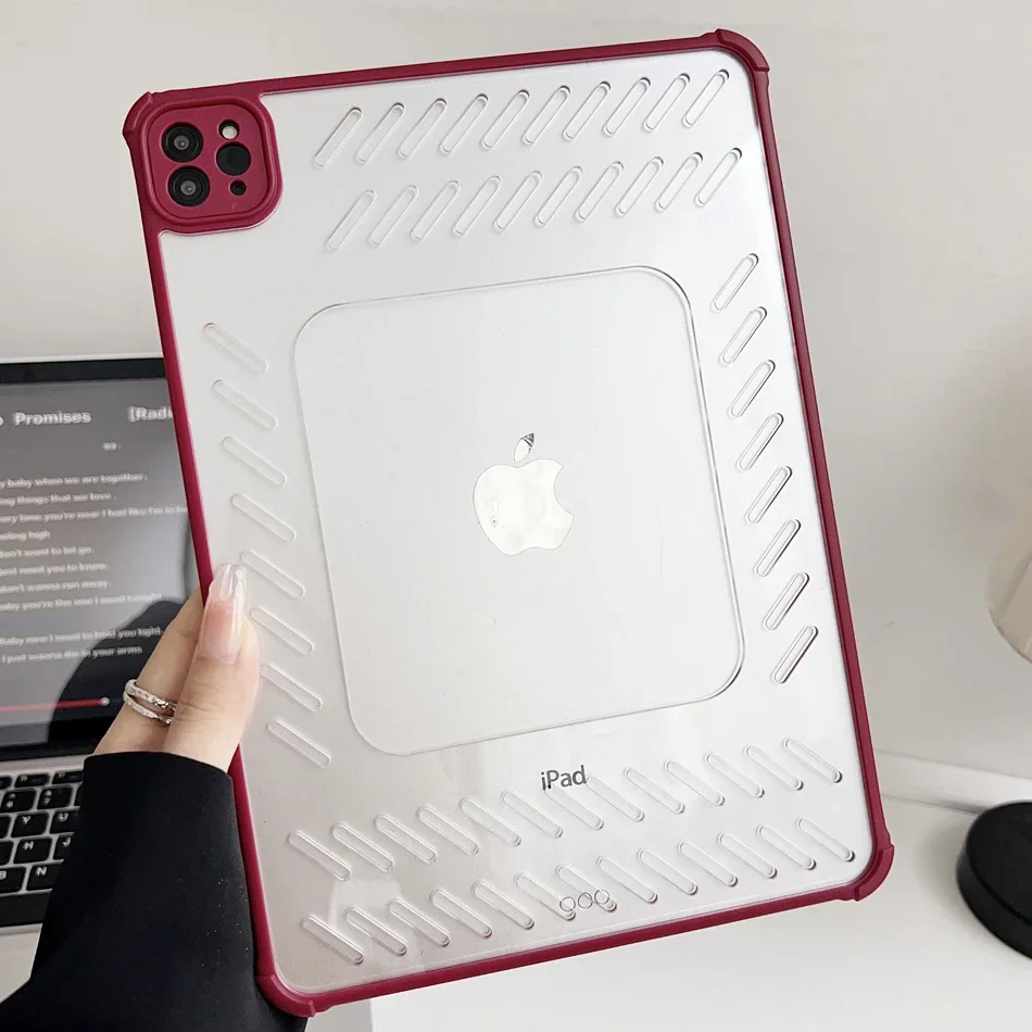 Etui na tablet z odprowadzaniem ciepła Hollow Heat Dissipating 2025 do iPad Pro Air 4 5 6 7 8 9 10. 11. generacji Mini, pokrowce 10.9 11 12.9 13 cali — zdjęcie produktu 3