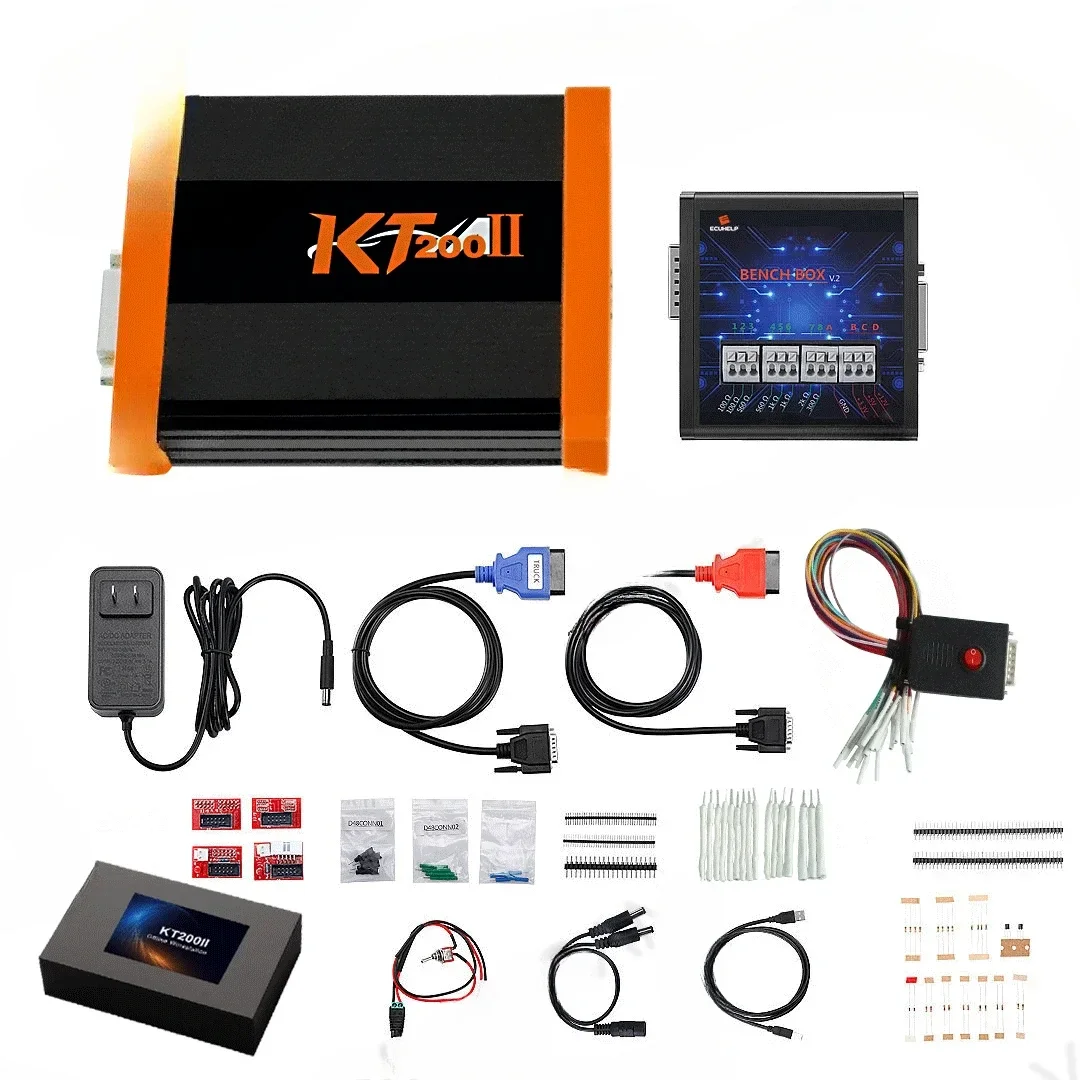 Full Version KT200 II  New TCU ecu programmer master with Offline Workstation Get Free BDM/JTAG Solder-free Adapter Chip Tuning