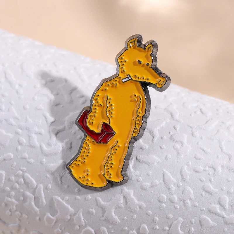 Anteater Enamel Pins Brooches Hip Hop Singer Music Lapel Badges Cartoon Animal Jewelry Gift for fan Friends Free Shipping