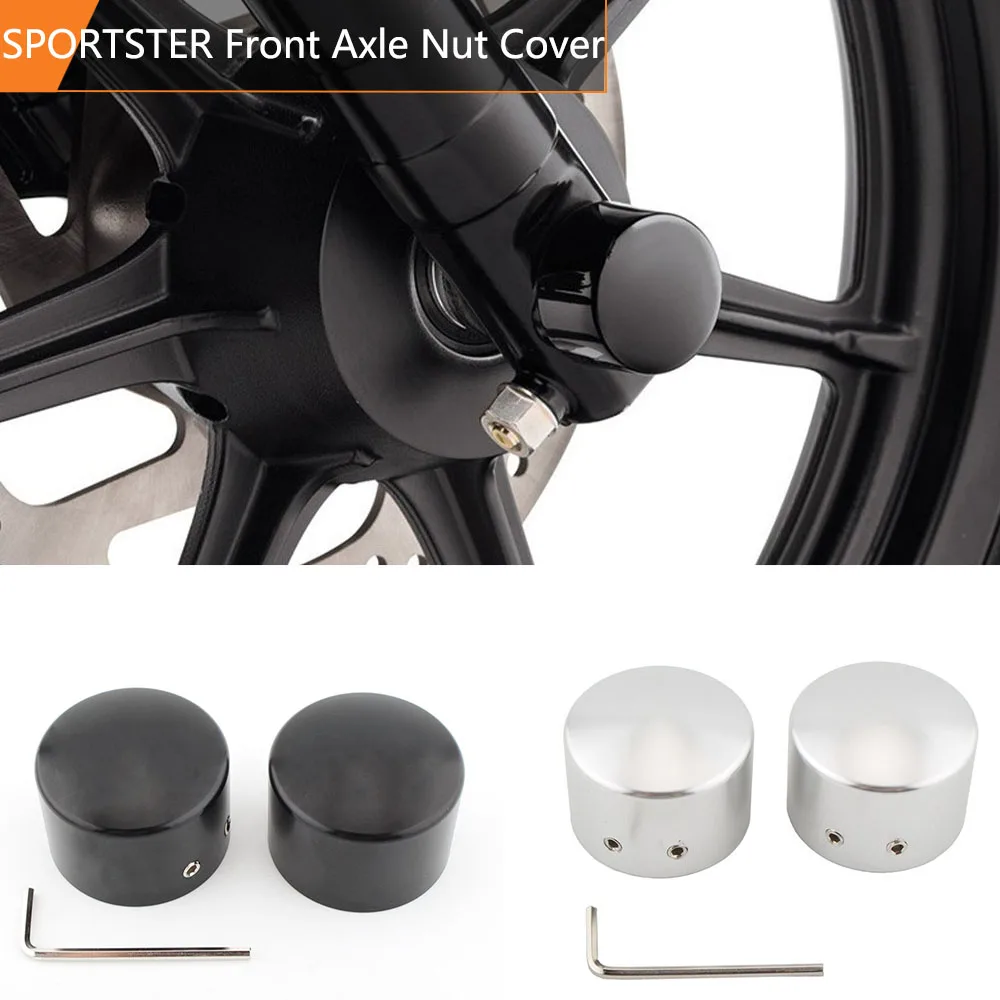 Motorcycle Front Axle Nut Cover Bolt Kit For Harley SPORTSTER XL883 XL1200C Road King V-ROD Softail Dyna Road Glide
